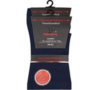 RS. Harmony 2 Paar Diabetikersocken Herren Senisibel Ganz Ohne Gummi - 31120 (Dunkelblau, 39-42)