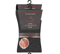 RS. Harmony 2 Paar Diabetikersocken Herren Senisibel Ganz Ohne Gummi - 31120 (Grau/Schwarz, 47-50)