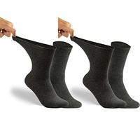 RS. Harmony Damen Venen-Gesundheitssocken 11122, weiter Bund für Diabetiker, anthrazit, 2 Paar, 35-38