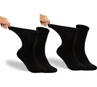 RS. Harmony Damen Venen-Gesundheitssocken 11124, weiter Bund für Diabetiker, schwarz, 2 Paar, 35-38