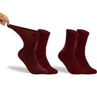 RS. Harmony Damen Venen-Gesundheitssocken 11126, weiter Bund für Diabetiker, bordeaux, 2 Paar, 35-38