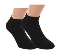 RS. Harmony Diabetiker Sneaker Socken ohne Gummi Softrand druckfrei, handgekettelte Fußspitze, atmungsaktiver Baumwollmix - Schwarz 2 Paar (DE/NL/SE/PL, Numerisch, 35, 38, Regular, Regular)