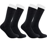 RS. Harmony | Socken mit Wellness Frottee-Sohle | Strumpf aus Baumwolle für Damen und Herren | 2 Paar | Farbe schwarz | Größe 43-46