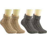 RS. Harmony | Socken und Strümpfe für Damen | Alpaka mit Umschlag | 2 Paar | anthrazit, natur | 39-42