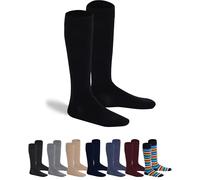 RS. Harmony Stützkniestrümpfe mit Kompression für lange Flug-reisen und Auto-fahrten sowie für's Büro, Thrombose Socken und Stützstrümpfe gegen geschwollene Beine, 2 Paar, marine, 43-46