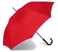 RS-Stockschirm Exklusiv sturmsicher mit Automatik Fiberglas-Streben - Rot