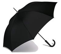 RS-Stockschirm Exklusiv sturmsicher mit Automatik Fiberglas-Streben - Schwarz