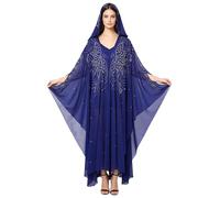 Rswnyirn Shrugs Damen Damen Cardigan Dubai Arabisches Kimono Robe Lockere Maxikleider Islamische Kleidung Lange Robe Islam Kaftan Ballett Blau A Einheitsgröße