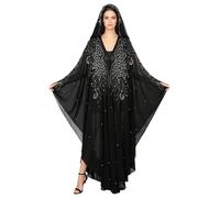 Rswnyirn Shrugs Damen Damen Cardigan Dubai Arabisches Kimono Robe Lockere Maxikleider Islamische Kleidung Lange Robe Islam Kaftan Ballett Schwarz A Einheitsgröße