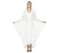 Rswnyirn Shrugs Damen Damen Cardigan Dubai Arabisches Kimono Robe Lockere Maxikleider Islamische Kleidung Lange Robe Islam Kaftan Ballett Weiß A Einheitsgröße