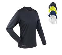 RT254F SPIRO schnelltrocknendes Damen Langarmshirt atmungsaktiv Black XS (34)