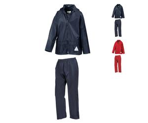 RT95J Result Set aus Regenjacke und Regenhose für Kinder Red L (9-10)