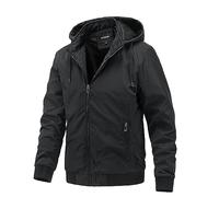 rtdgcv Herren Leichte Jacke Windjacke Slim Fit Active Kapuzenmantel Oberbekleidung College Jacken Herren Fleecejacke Übergangsjacke Herren Fleecejacke Herren Winter