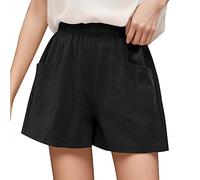 rtdgcv Herren Shorts 3/4 Weite Leinenshorts Lässige Leinenhose mit lockerer, dünner, beinhoher Damenhose Basketball Shorts Herren Gelb