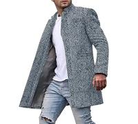 rtdgcv Herren Slim Wintermantel Reverskragen Langarm gepolsterte Jacke Vintage verdickter Mantel Schaffelljacke Übergangsjacke Herren Wasserdicht Herren Wollmantel Herren Mantel Slim Fit