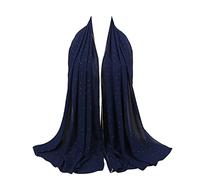 rtdgcv Seidenschal Damen Weiches Chiffon-Kopftuch für Frauen, Frühling, Sommer, langer Schal, muslimischer Hijab Seidenschal 100 Seide Musselin Schal Damen