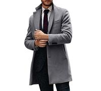 rtdgcv Wollmantel Business Herren Winter Mittellange Wollstrickjacke Mode Einfarbig Rollkragen Lose Jacke Fit Knopf Business Mantel Jacken Mit Reißverschluss Herren Wolle Slim Fit Übergangsmantel