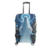 RTFGHJS Ghosts Dance with Magic Gepäckabdeckung, elastische Gepäckabdeckungen für Koffer, Reisegepäck, kratzfest, waschbar, passend für 48,3 - 81,3 cm Gepäck, weiß, XL