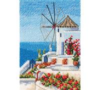 RTO C282 Mühlen Kreuzstichset, Baumwolle, Mehrfarbig, 9x13,5 cm