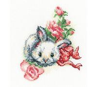 RTO C289 Flauschiges Geschenk Kreuzstichset, Baumwolle, Mehrfarbig, 13x15,5 cm