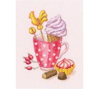 RTO C317 Süße Freude Kreuzstichset, Baumwolle, Mehrfarbig, 12x16,5 cm