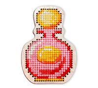 RTO EHW020 Flasche I Kreuzstichset auf Holzplatte, Baumwolle, Mehrfarbig, 4.2x5.9 cm