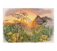 RTO Kreuzstich-Set nach Zählmuster, Landschafts-Design, 29 x 20 cm, Stickerei-Set zum Selbermachen