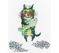 RTO Kreuzstich-Stickset für Erwachsene, Humor, Tiere - Not Gold - but Mine 21 x 25 cm/8,3 x 9,8 16 CT