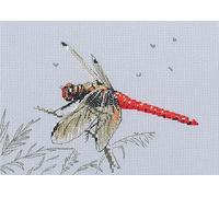 RTO Kreuzstich-Stickset für Erwachsene Insekten - auf dem Löwenzahn-Fallschirm, 19,5 x 13,5 cm, 14 CT
