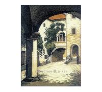 RTO Kreuzstich-Stickset für Erwachsene, Stadt-Skizzen, Altstadt, 19 x 28 cm, 14 CT