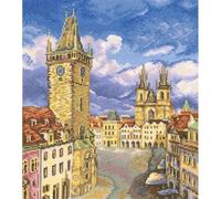 RTO M536 Altstädter Ring Kreuzstichset, Baumwolle, Mehrfarbig, 27x31 cm