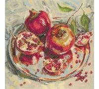 RTO M598 Gekrönte Früchte Kreuzstichset, Baumwolle, Mehrfarbig, 35x35 cm