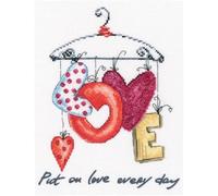 RTO M70034 Liebe Kreuzstichset, Baumwolle, Mehrfarbig, 22x27 cm