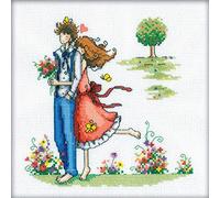 RTO Paar in der Natur Kreuzstichset, Baumwolle, Mehrfarbig, 20x20 cm