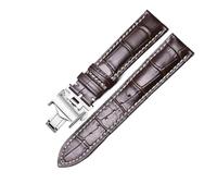 RTRCAGAKM 13, 14, 15, 18, 19, 20, 21, 22 mm Uhrenarmband, passend for Longines Master Collection 1832 Uhrenarmband(Brown Silver Clasp,14mm)