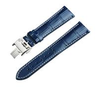 RTRCAGAKM 13, 14, 15, 18, 19, 20, 21, 22 mm Uhrenarmband, passend for Longines Master Collection 1832 Uhrenarmband(Navy Silver Clasp,20mm)