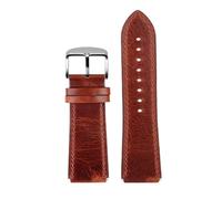 RTRCAGAKM 18 mm passend for Casio A158W A168/F91w/AE-1200WHD/A158/A159/A169/AE1200 Vintage-Uhrenarmband, Retro-Lederarmband(Brown-steel pin)
