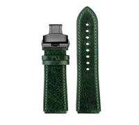 RTRCAGAKM 18 mm passend for Casio A158W A168/F91w/AE-1200WHD/A158/A159/A169/AE1200 Vintage-Uhrenarmband, Retro-Lederarmband(Green-black Folding)