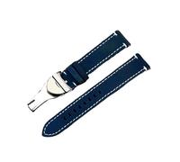 RTRCAGAKM 19 mm, 20 mm, 22 mm, Lederarmband passend for Tudor, passend for Black Bay, Uhrenarmband passend for Black Bay 58, Armband passend for Black Bay Pro(Blue silver 2,20mm)