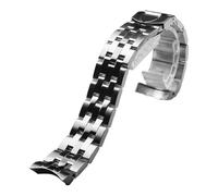 RTRCAGAKM 20 mm 21 mm Uhrenkettenband passend for Uhrenarmband der for Tudor 5600-Serie, massives Edelstahl-Sicherheitsschließe, Herrenarmband(Silver,21mm)
