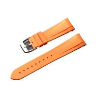 RTRCAGAKM 22 mm FKM-Gummiarmband passend for Tudor Black Bay GMT 1958 Uhrenarmband mit gebogenem Ende(Orange tang)