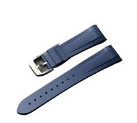 RTRCAGAKM 22 mm FKM-Gummiarmband passend for Tudor Black Bay GMT 1958 Uhrenarmband mit gebogenem Ende(Navy tang)