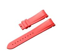 RTRCAGAKM 22 mm FKM-Gummiarmband passend for Tudor Black Bay GMT 1958 Uhrenarmband mit gebogenem Ende(Red no buckle)