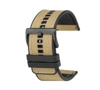 RTRCAGAKM 24 m passend for Casio PROTREK Khakiblau Armeegrün Nylon-Gummi-Armband PRW-6600 6800 PRG-600/650 Uhrenarmband mit Schnellverschluss(Khaki black buckle)