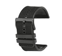 RTRCAGAKM 24 m passend for Casio PROTREK Khakiblau Armeegrün Nylon-Gummi-Armband PRW-6600 6800 PRG-600/650 Uhrenarmband mit Schnellverschluss(Black black buckle)