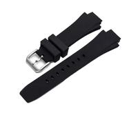 RTRCAGAKM 26x16mm Uhrenarmband passend for IWC Aquatimer Ersatzarmband IW354807 Armband for Herren schwarz Silikonkautschuk(Black Silver)