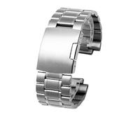 RTRCAGAKM Edelstahl-Armband passend for TIMEX T2N720 T2N721 TW2R55500 Uhrenarmband mit Sicherheitsschnalle, 24-16 mm, konvex, Herren, silber/schwarz(A-silver)