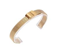 RTRCAGAKM Edelstahlarmband Keramik Armband Damen Roségold Mesh Gürtel Armband(A golden,8mm)