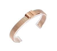 RTRCAGAKM Edelstahlarmband Keramik Armband Damen Roségold Mesh Gürtel Armband(A Rose gold,6mm)