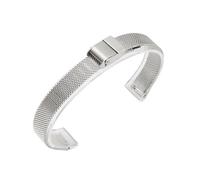 RTRCAGAKM Edelstahlarmband Keramik Armband Damen Roségold Mesh Gürtel Armband(A silver,8mm)